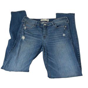 Abercrombie & Fitch Womens Straight Mid Rise Jeans Size 12 Distressed
